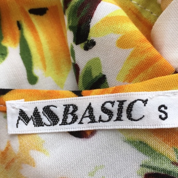 MS Basic Sunflower Floral Strappy  Dress Casual - Picture 3 of 7